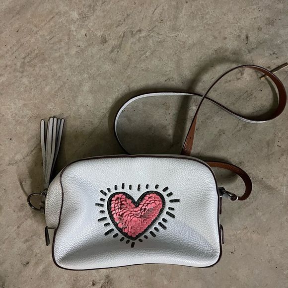 COACH 1941 x Kieth Haring blue pebbled leather cross body bag - Picture 1 of 3